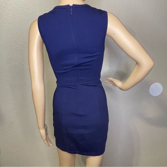 NWT Armani Exchange Bodycon Ponte Seamed Mini Dress Navy Blue Size XS - Picture 5 of 14